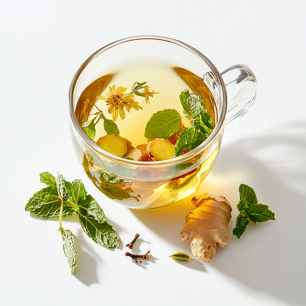 mint tea cough