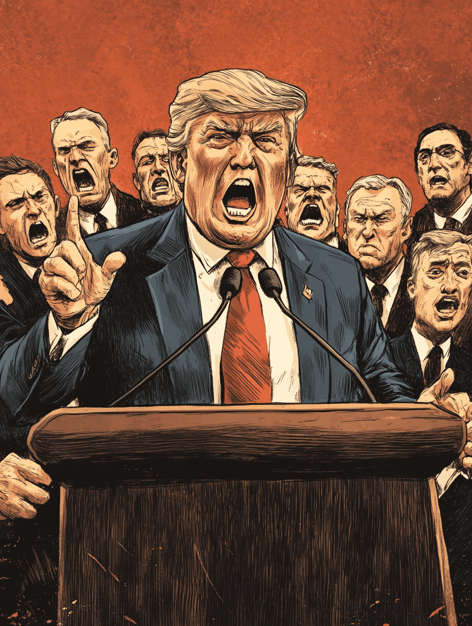 Political divide and partisan shouting in America